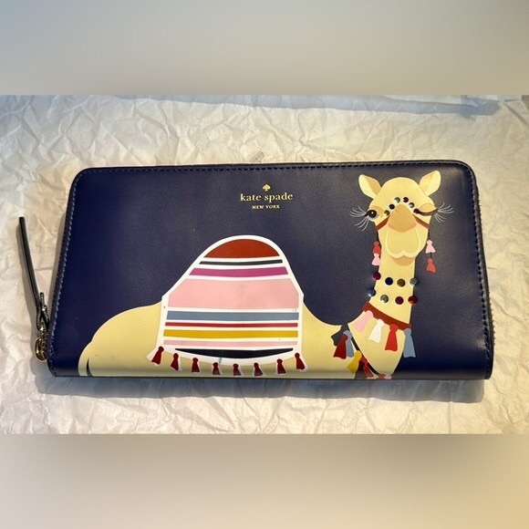 kate spade Colorful Camel Design Continental Wallet - Picture 1 of 8